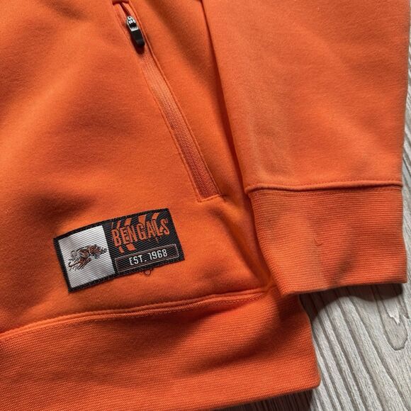 Cincinnati Bengals Throwback Helmet Logo Hoodie Men’s L Orange NFL Ultra NWT - Picture 4 of 13